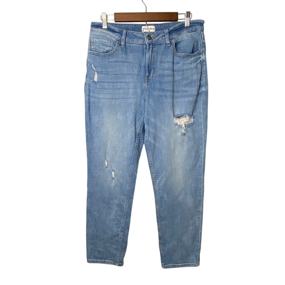 Studio Blue Light Wash Denim Distressed Jeans Women's Size 31